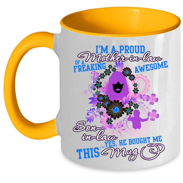 Cute Coffee Mug, I'm A Proud Mother In Law Of A Son In law Accent Mug