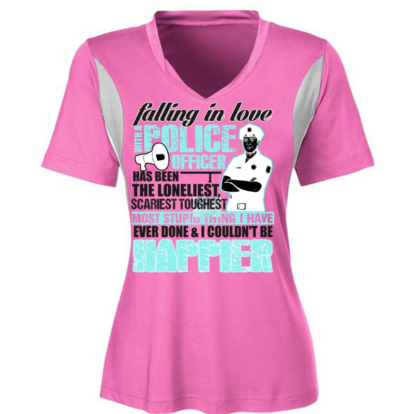 Falling In Love With A Police Officer T Shirt, I Love Police T Shirt, Awesome T-Shirts