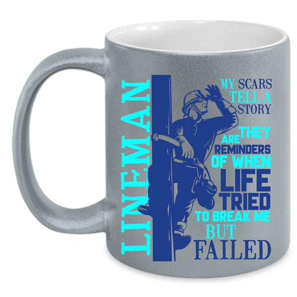 Awesome Gift For Lineman Coffee Mug, Lineman Accent Mug