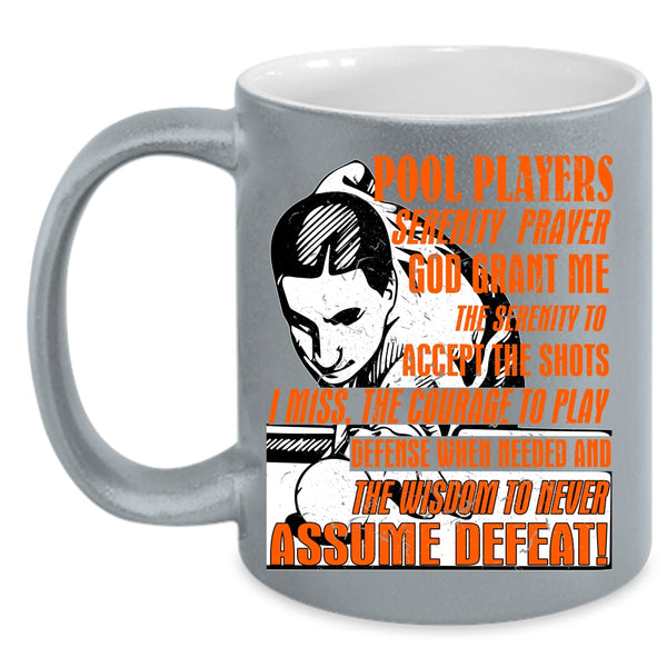 Pool Players Coffee Mug, Serenity Prayer Coffee Cup
