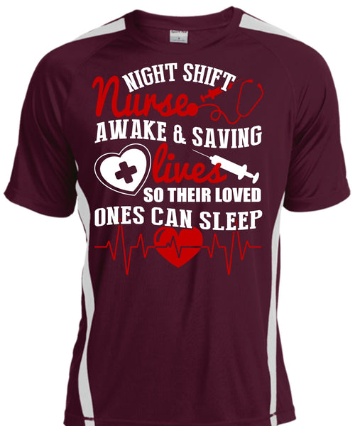 Night Shift Nurse T Shirt, Awake And Saving Lives T Shirt, Cool Shirt