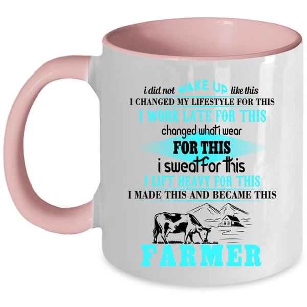 Cool Farmer Coffee Mug, Became This Farmer Accent Mug