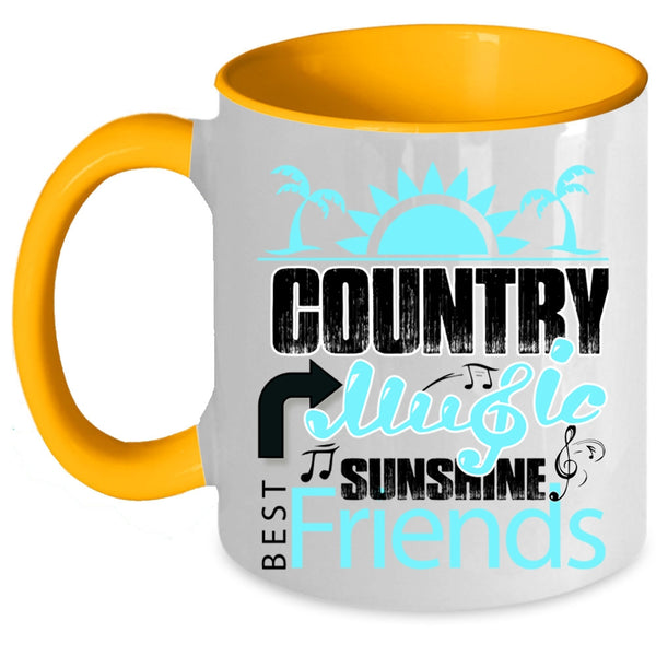 Best Sunshine Friends Coffee Mug, Country Music Accent Mug