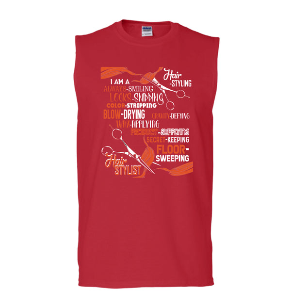 I'm A Hair-Styling T Shirt, I'm A Hair Stylist' Tank Top (Men's Cotton Sleeveless)
