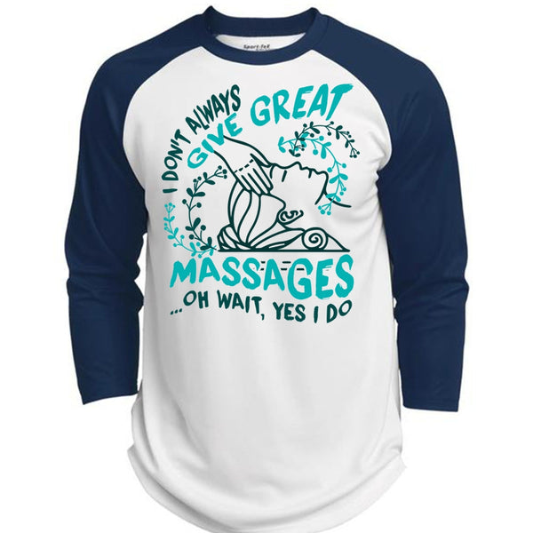 I Don't Always Give Great Massages T Shirt, I Love Massage T Shirt, Awesome T-Shirts  (Polyester Game Baseball Jersey)