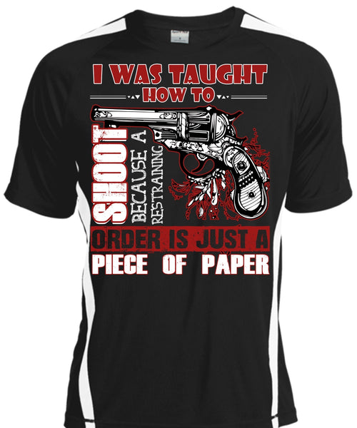 A black t-shirt with the shopify logo