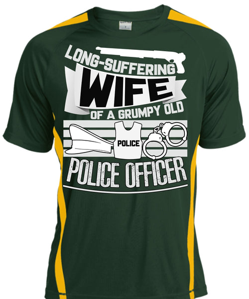 Long-Suffering Wife T Shirt, Grumpy Old Police Officer T Shirt, Cool Shirt