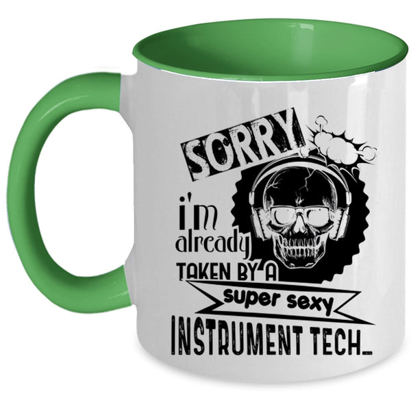 Cool Just Married Coffee Mug, I'm Already Taken By An Instrument Tech Accent Mug