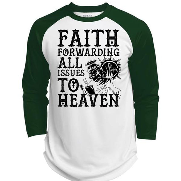 Faith Forwarding All Issues To Heaven T Shirt, I Love Jesus T Shirt, Awesome T-Shirts  (Polyester Game Baseball Jersey)