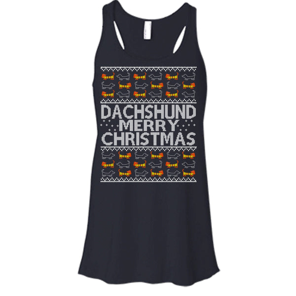Dachshund Merry Christmas T Shirt, Coolest Dachshund Tank Top