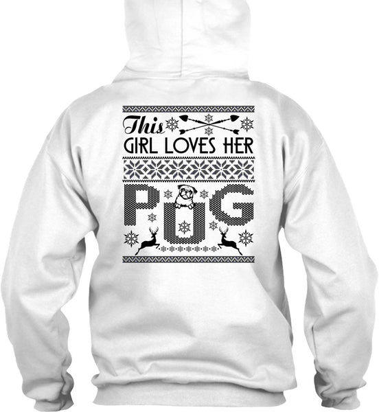 This Girl Loves Her Pug T Shirt, I Love My Dog T Shirt