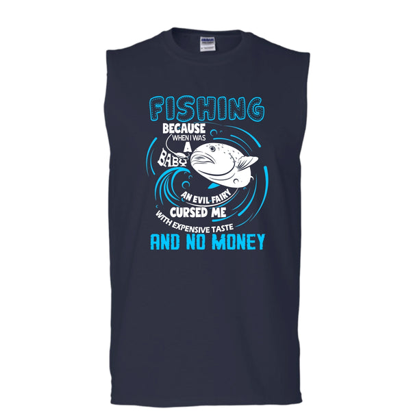 Fishing T Shirt, Coolest Fishing T Shirt, Cool T Shirt (Men's Cotton Sleeveless)