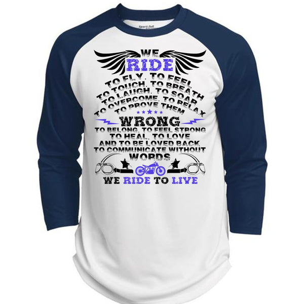 We Ride To Fly T Shirt, I Love Biker T Shirt, Awesome T-Shirts  (Polyester Game Baseball Jersey)