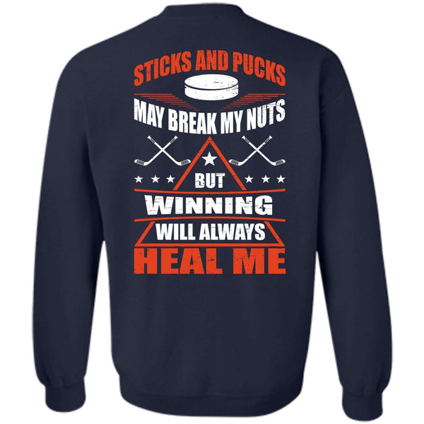 Winning Will Always Heal Me T Shirt, I Love Hockey Sweatshirt