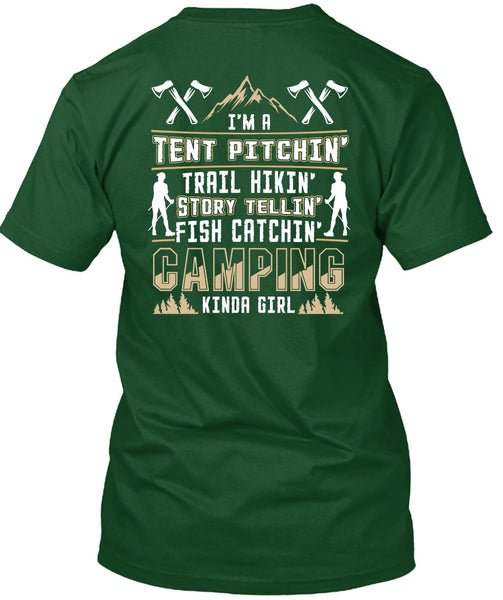 Camping Kinda Girl T Shirt, I'm A Tent Pitching T Shirt
