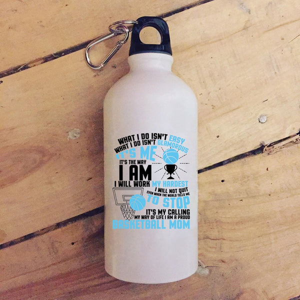 I Am A Proud Basketball Mom 20 oz Stainless Steel Bottle,It's My Calling My Wife Of Life Outdoor Sports Water Bottle