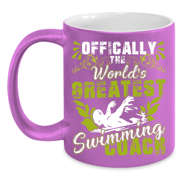 The World's Greatest Swimming Coach Coffee Mug, Cute Swimming Coach Coffee Cup