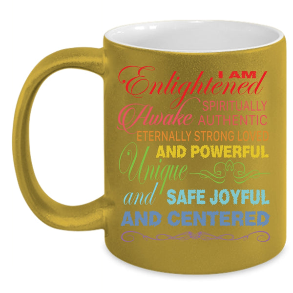 I Am Enlightened Spiritually Coffee Mug, Funny Yoga Coffee Cup
