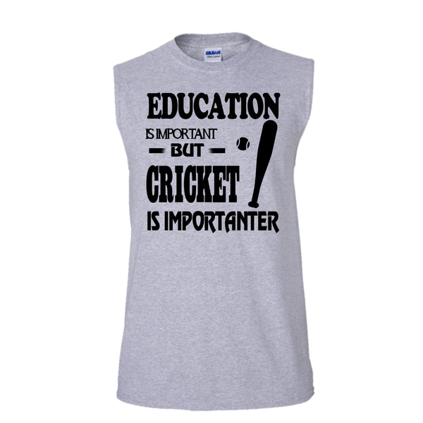 Education Is Important T Shirt, I Love Playing Baseball T Shirt, Awesome t-shirts (Men's Cotton Sleeveless)