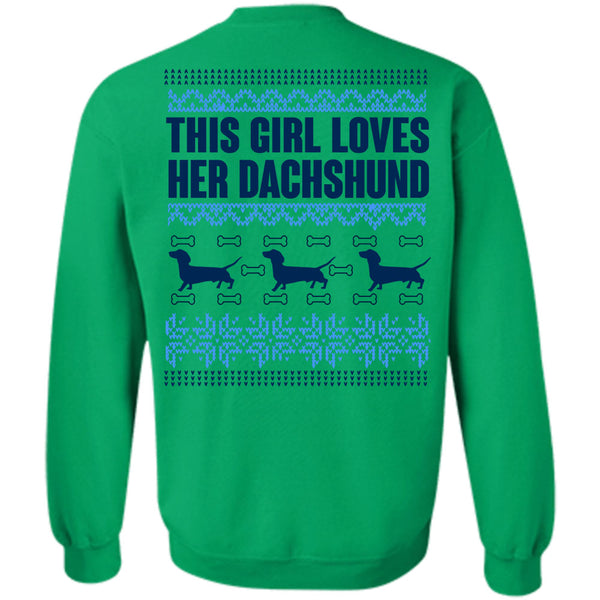 This Girl Loves Christmas T Shirt, This Girl Loves Her Dachshund Sweatshirt