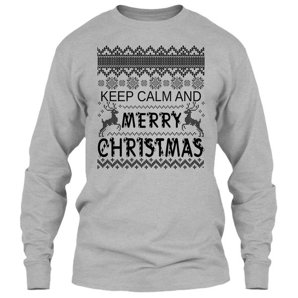 Keep Calm And Merry Christmas T Shirt, Merry Christmas Gift T Shirt