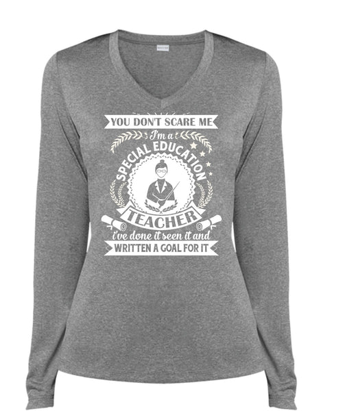 I'm A Special Education Teacher I've Done It Seen It T Shirt, Job T Shirt (Ladies LS Heather V-Neck)