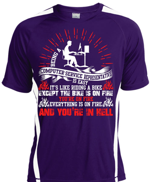 Being A Computer Service T Shirt, Riding A Bike T Shirt, Cool Shirt