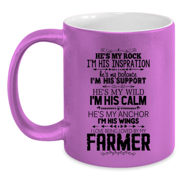 I Love Farmer Coffee Mug, I Love Being Loved By My Farmer Accent Mug