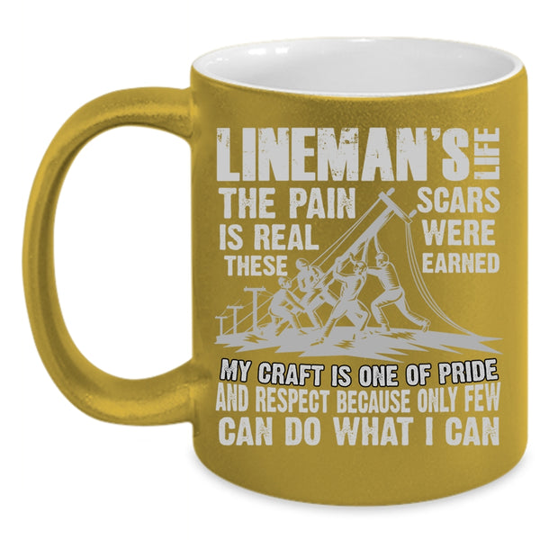 Lineman's Life Coffee Mug, Awesome Gift For Linemen Coffee Cup