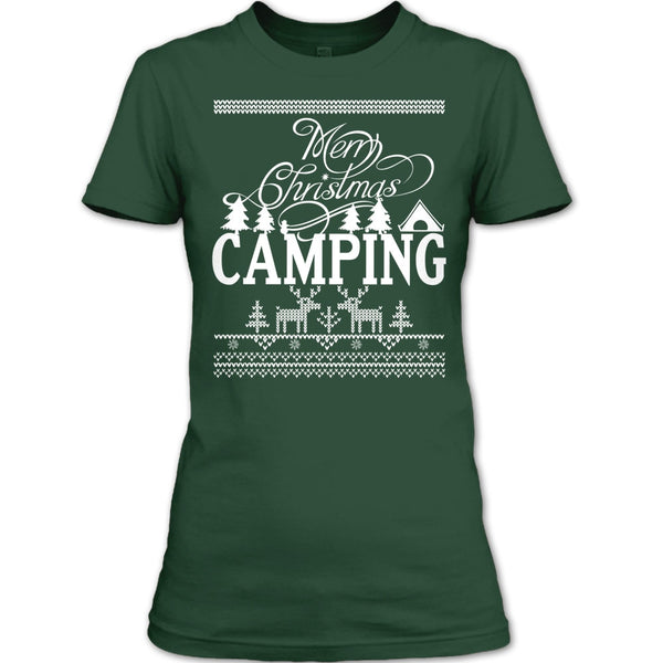 Merry Christmas Camping T Shirt, Coolest Camper T Shirt
