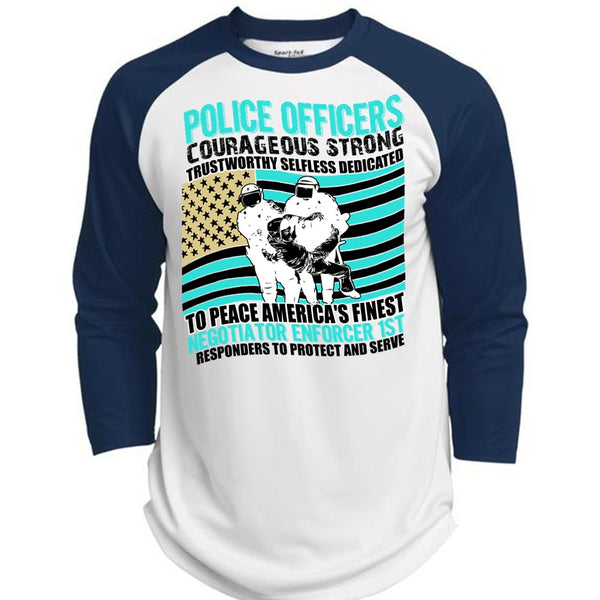 Police Officers Courageous Strong T Shirt, I Love Police T Shirt, Awesome T-Shirts  (Polyester Game Baseball Jersey)
