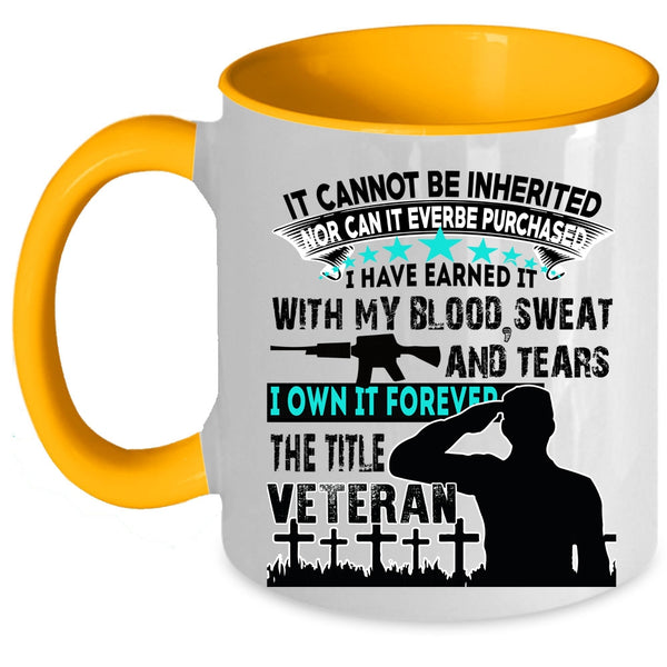 Awesome Gift For Veteran Coffee Mug, Veteran Accent Mug