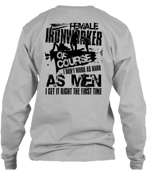 Female Ironworker T Shirt, I Love Ironworker T Shirt