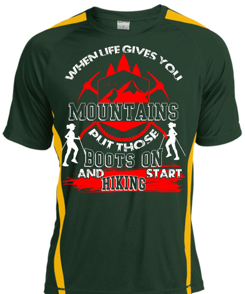 Start Hiking T Shirt, When Life Gives You Mountains T Shirt, Cool Shirt