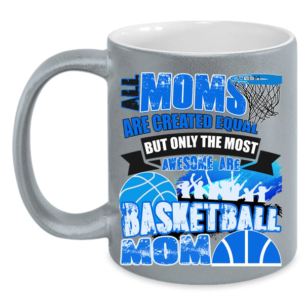 Awesome Mom Coffee Mug, Only The Most Awesome Are Basketball Mom Accent Mug