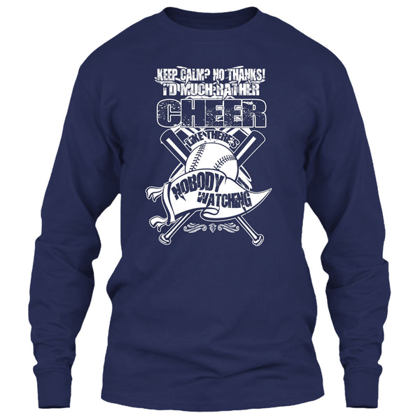 I'd Much Rather Cheer T Shirt, I'm A Baseball Player T Shirt