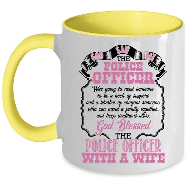 Police Officer With A Wife Coffee Mug, Police Officer Accent Mug