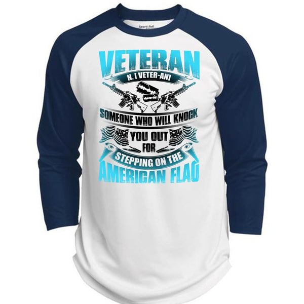 Veteran Who Will Knock You Out T Shirt, Being A Veteran T Shirt, Awesome T-Shirts  (Polyester Game Baseball Jersey)