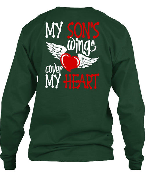 My Son's Wings Cover My Heart T Shirt, Being A Son T Shirt