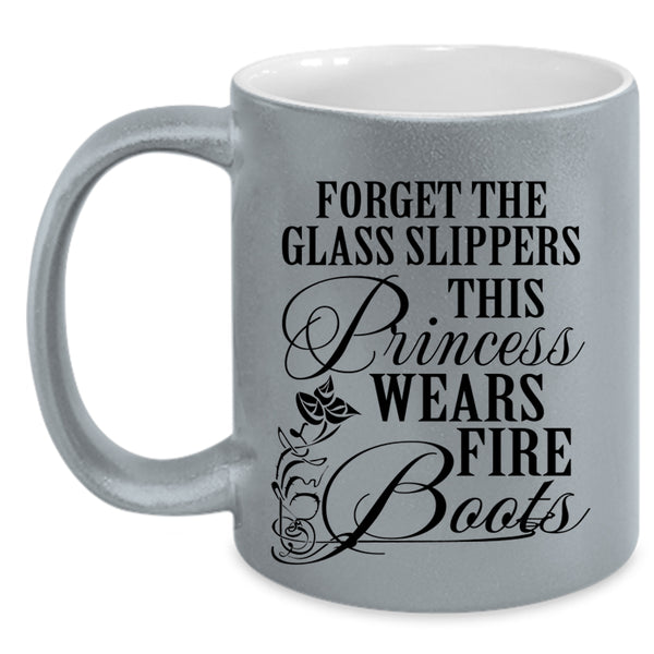Cool Girls Coffee Mug, This Princess Wears Fire Boots Accent Mug