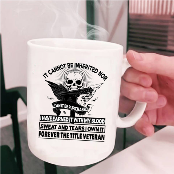 Cool Veteran Coffee Mug, The Title Veteran Cup
