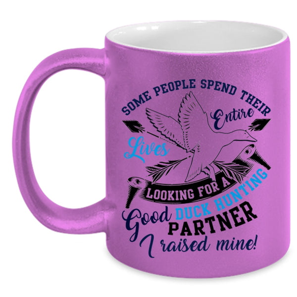 Funny Duck Hunting Coffee Mug, Good Duck Hunting Partner Accent Mug