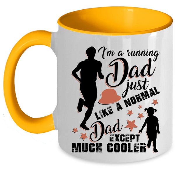 Cool Running Dad Coffee Mug, I'm A Running Dad Accent Mug