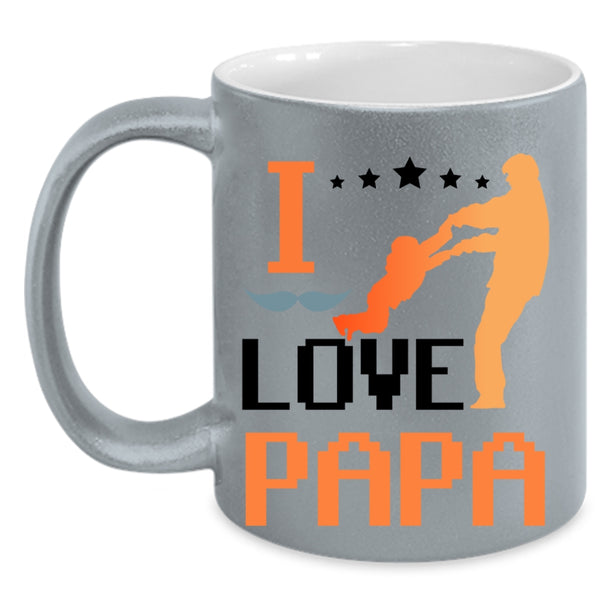 Best Gift For My Son Coffee Mug, I Love Papa Accent Mug