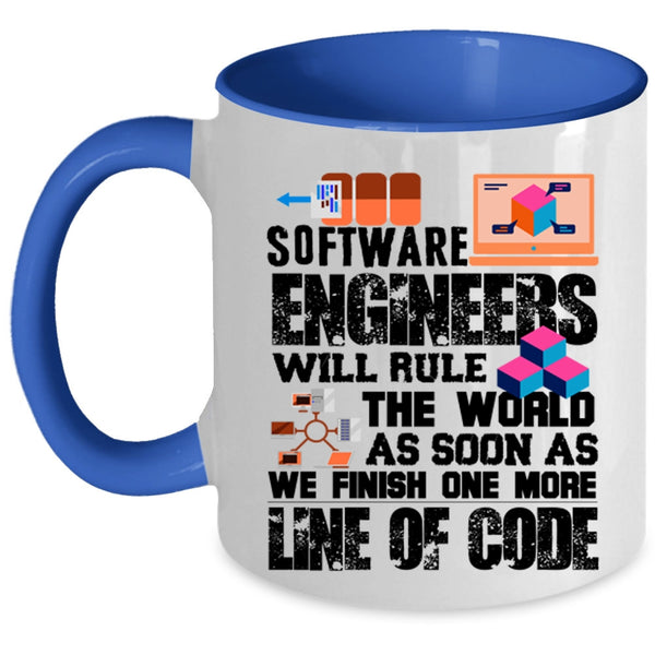 We Finish One More Line Of Code Coffee Mug, Software Engineer Accent Mug