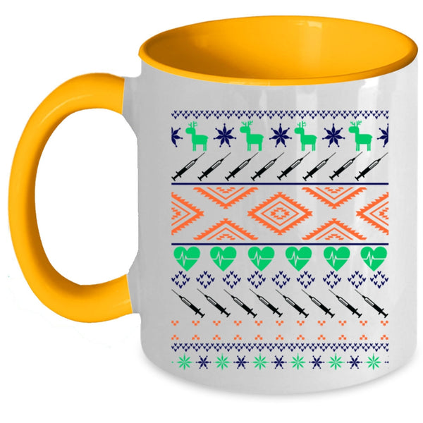 Cute Nurse Coffee Mug, Christmas Gift For Nurse Accent Mug