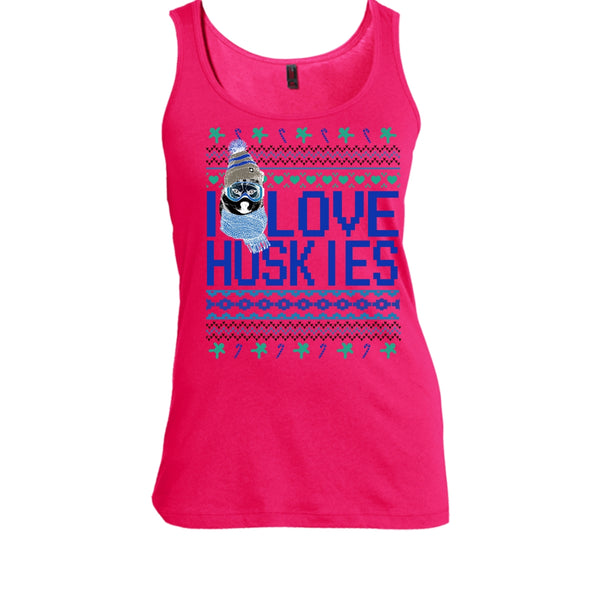 I Love Huskies T Shirt, Dog Merry Christmas T Shirt, Awesome t-shirts