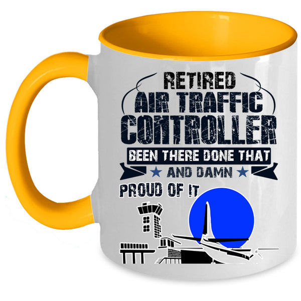 Cool Retirement Coffee Mug, Retired Air Traffic Controller Accent Mug