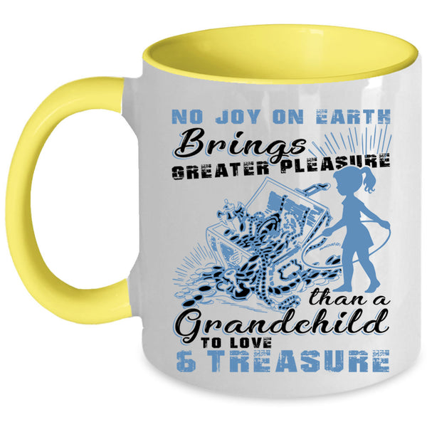 Cute Grandparent Coffee Mug, Grandchild To Love And Treasure Accent Mug