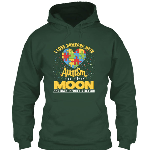 I Love Someone Autism T Shirt, To The Moon And Back T Shirt